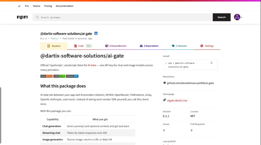 AI Gate: one API key for chat and image models across providers